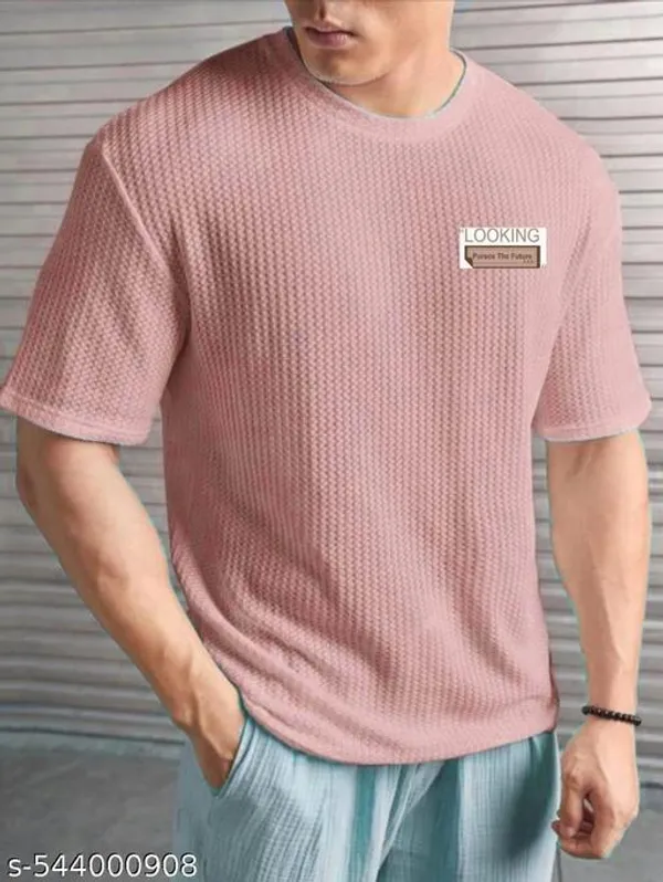 Peach_Cotton_Blend_Premium_T_Shirt_For_Men