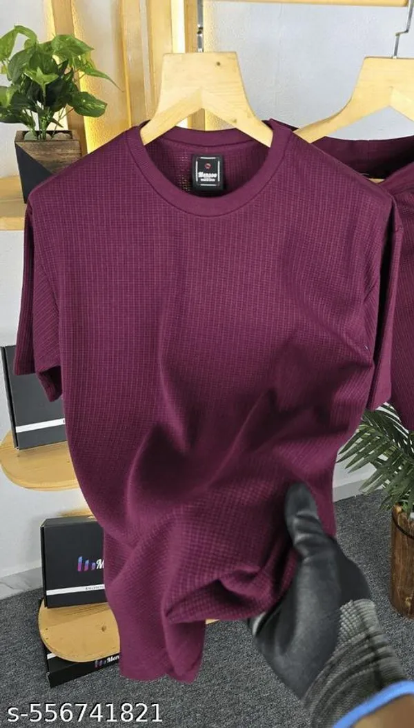 Purple_Cotton_Blend_Premium_T_Shirt_For_Men