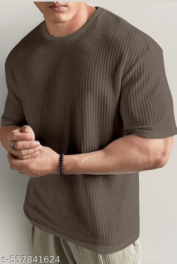 Grey_Cotton_Blend_Premium_T_Shirt_For_Men