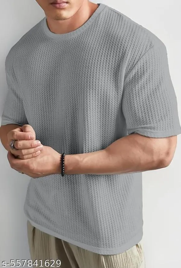 Grey_Cotton_Blend_Premium_T_Shirt_For_Men