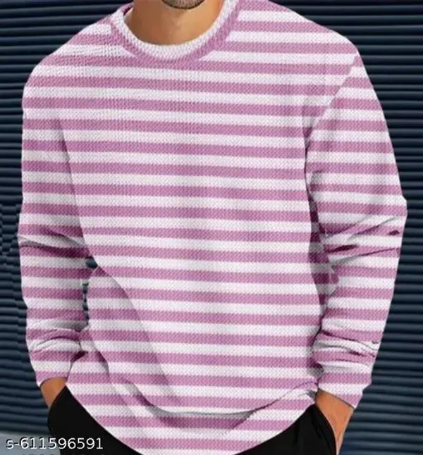 Pink_And_White_Cotton_Blend_Premium_Winter_Full_Waffle_Sweatshirt_For_Men
