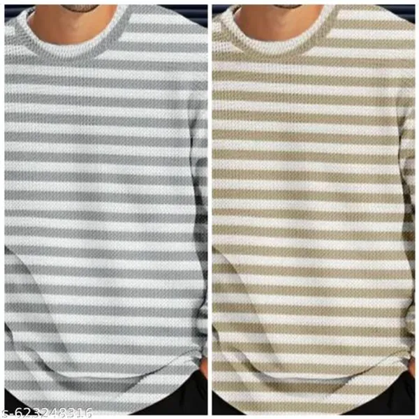 Grey_And_Yellow_Cotton_Blend_Premium_Winter_Full_Waffle_T_Shirt_For_Men