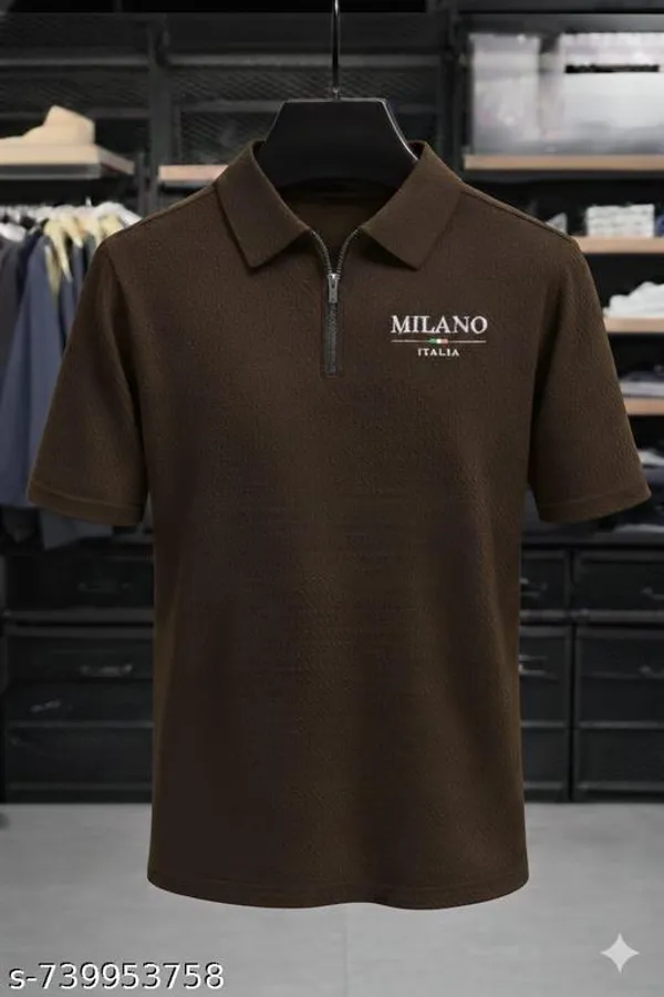 Coffee_Brown_Cotton_Blend_Premium_T_Shirt_For_Men