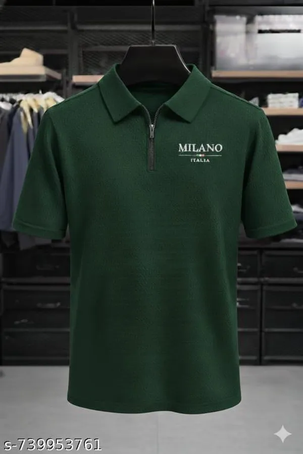 Green_Cotton_Blend_Premium_T_Shirt_For_Men