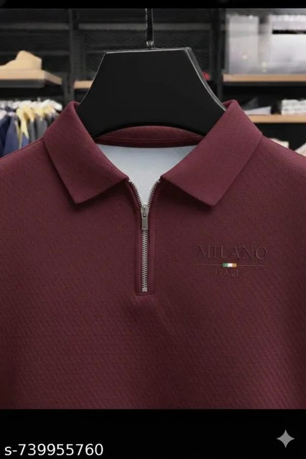 Maroon_Cotton_Blend_Premium_T_Shirt_For_Men