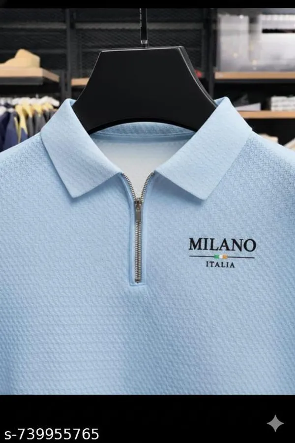 Sky_Blue_Cotton_Blend_Premium_T_Shirt_For_Men