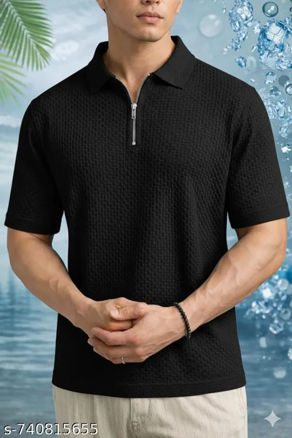 Black_Cotton_Blend_Premium_T_Shirt_For_Men
