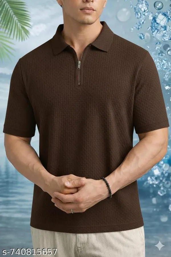 Brown_Cotton_Blend_Premium_T_Shirt_For_Men