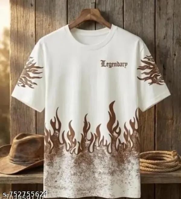 White_Cotton_Blend_Premium_Stripes_Half_Sleeve_T_Shirt_For_Men
