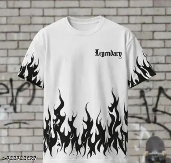 White_Cotton_Blend_Premium_Stripes_Half_Sleeve_T_Shirt_For_Men