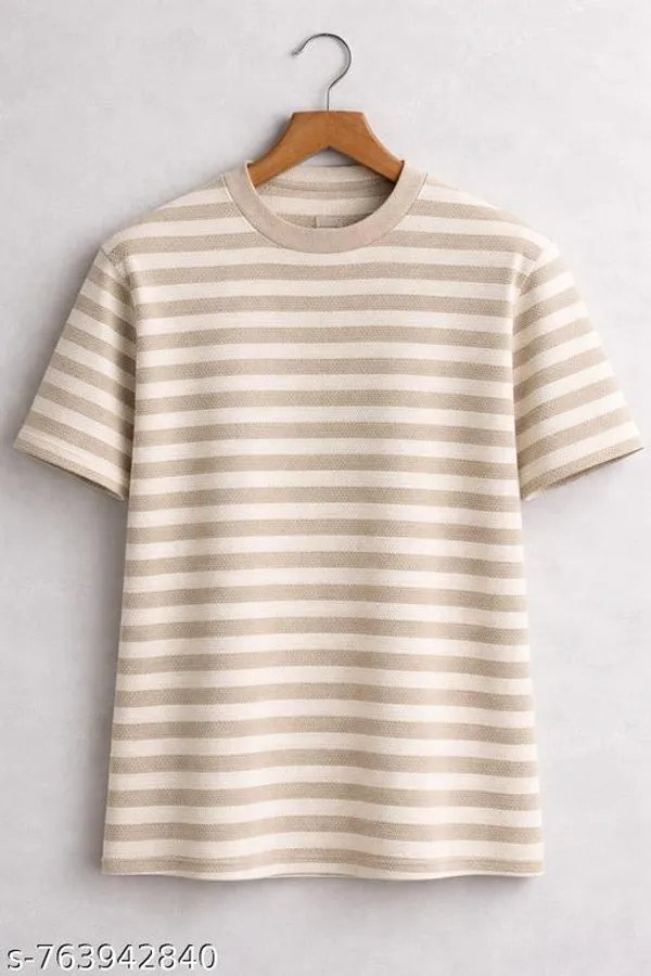 Yellow_Cotton_Blend_Premium_T_Shirt_For_Men
