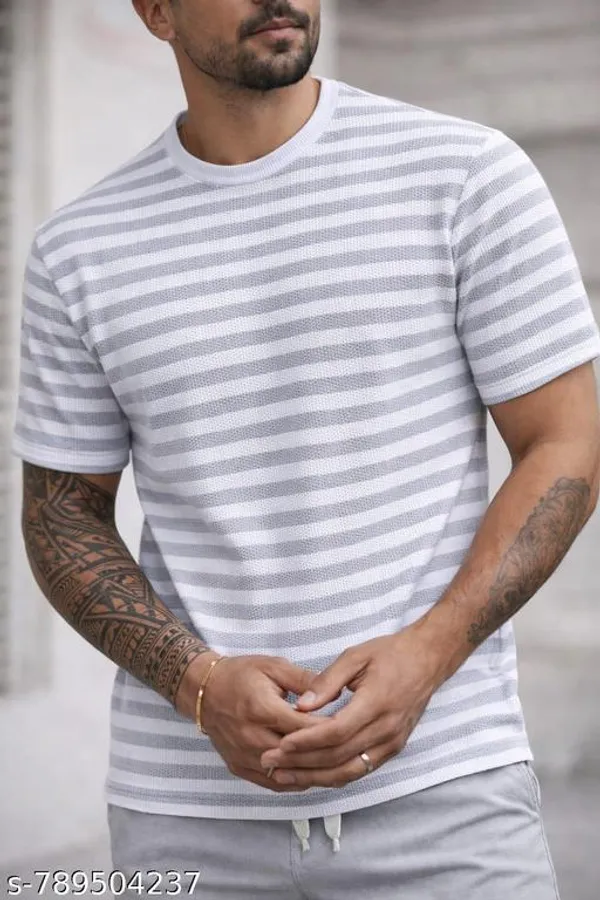 Grey_Cotton_Blend_Premium_T_Shirt_For_Men