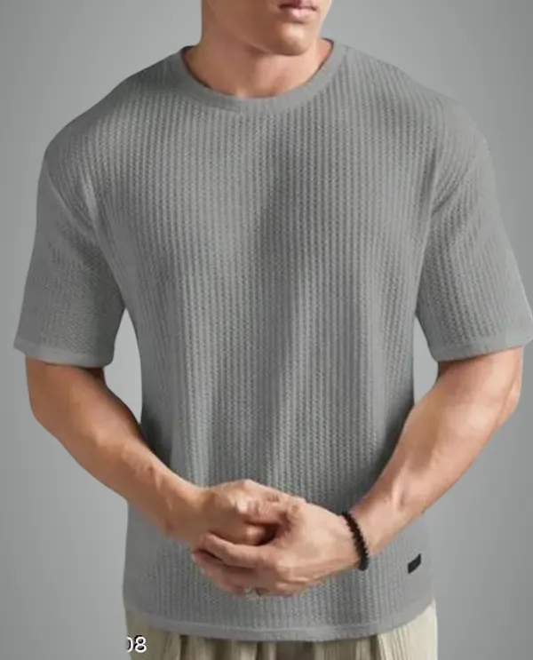 Grey_Cotton_Blend_Premium_Stripes_Half_Sleeve_T_Shirt_For_Men