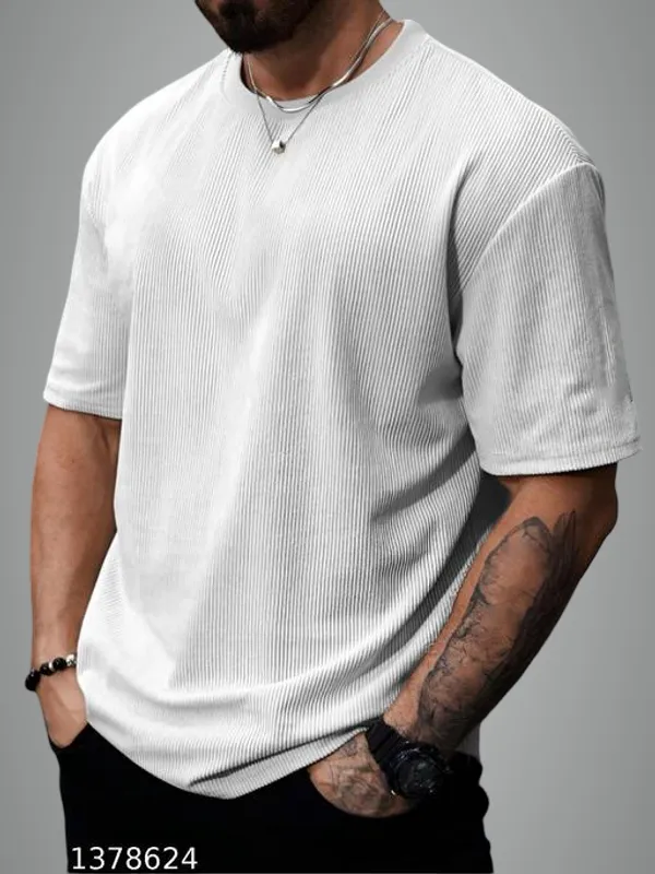 White_Cotton_Blend_Premium_T_Shirt_For_Men