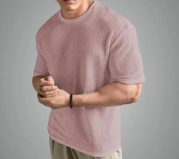 Purple_Cotton_Blend_Premium_Stripes_Half_Sleeve_T_Shirt_For_Men