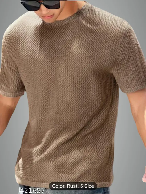 Brown_Cotton_Blend_Premium_T_Shirt_For_Men