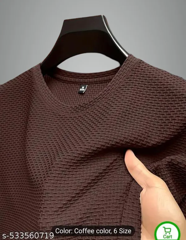Brown_Cotton_Blend_Premium_T_Shirt_For_Men