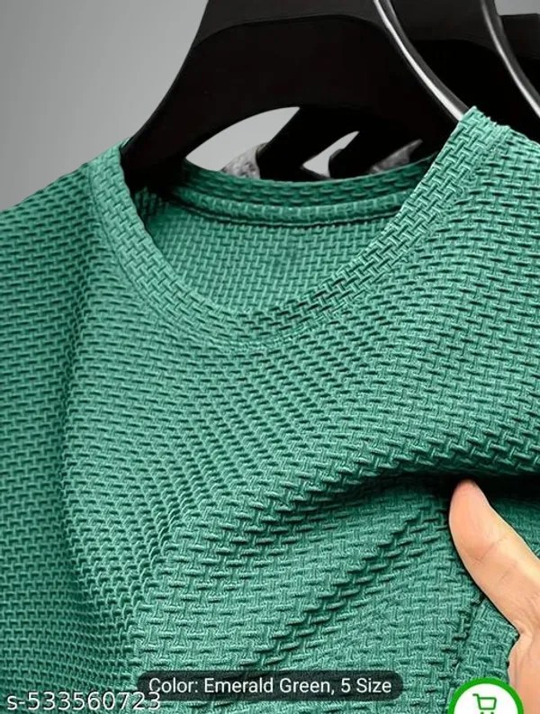 Green_Cotton_Blend_Premium_T_Shirt_For_Men