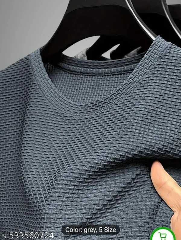 Grey_Cotton_Blend_Premium_T_Shirt_For_Men