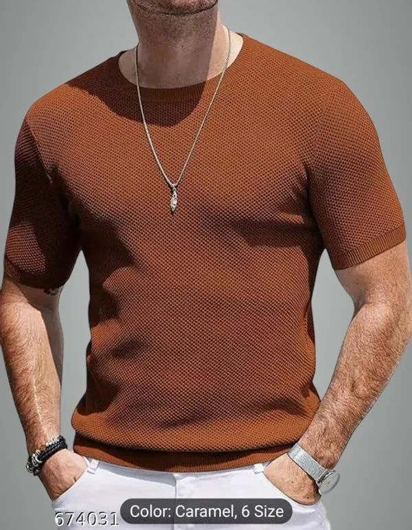 Brown_Cotton_Blend_Premium_T_Shirt_For_Men