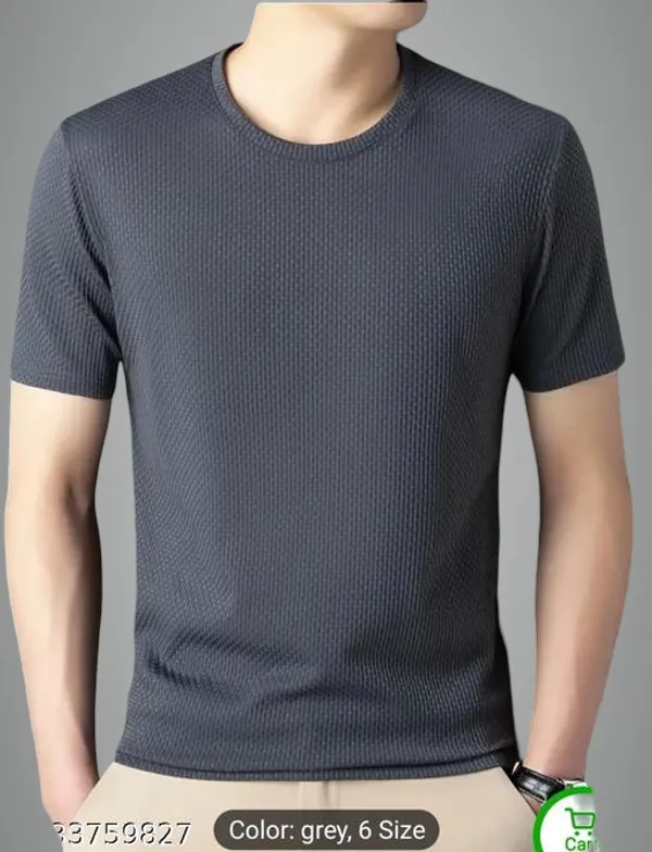 Grey_Cotton_Blend_Premium_T_Shirt_For_Men