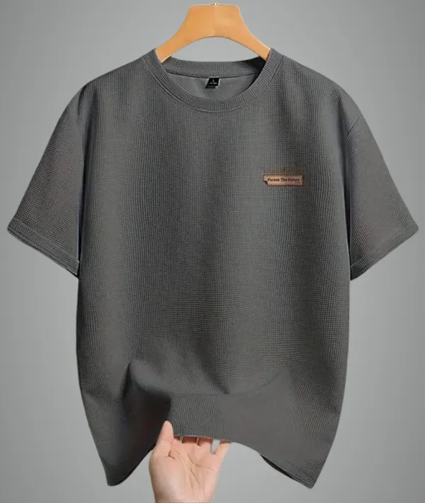 Grey_Cotton_Blend_Premium_T_Shirt_For_Men