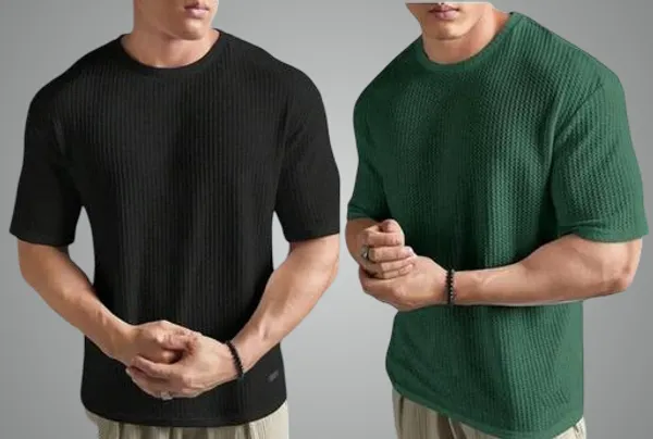 Black_And_Green_Cotton_Blend_Premium_T_Shirt_For_Men
