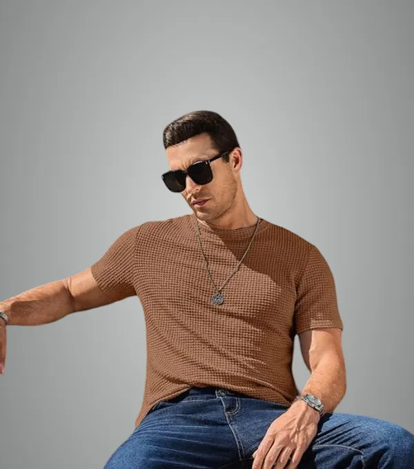 Brown_Cotton_Blend_Premium_T_Shirt_For_Men