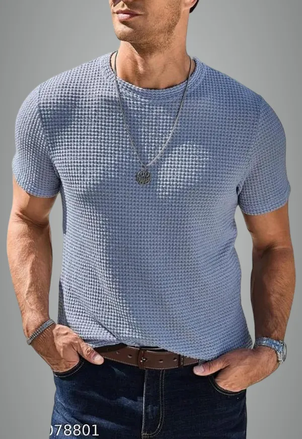 Sky_Blue_Cotton_Blend_Premium_T_Shirt_For_Men