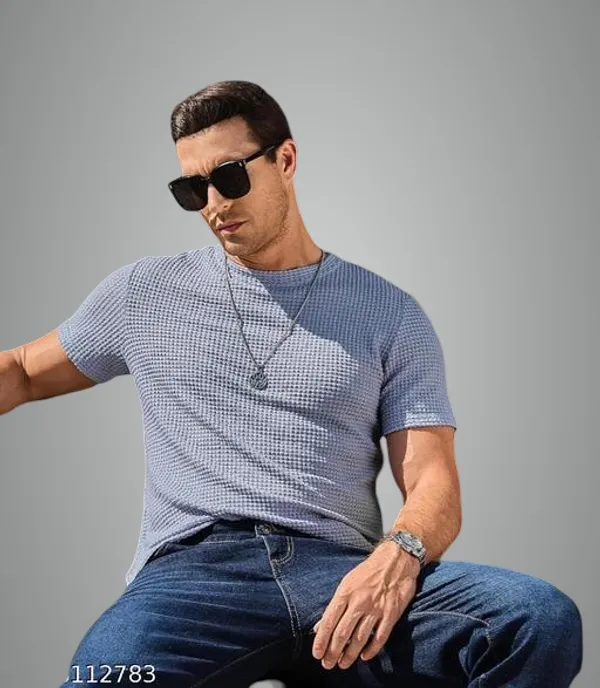 Grey_Cotton_Blend_Premium_T_Shirt_For_Men