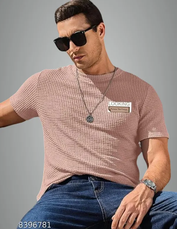 Pink_Cotton_Blend_Premium_T_Shirt_For_Men