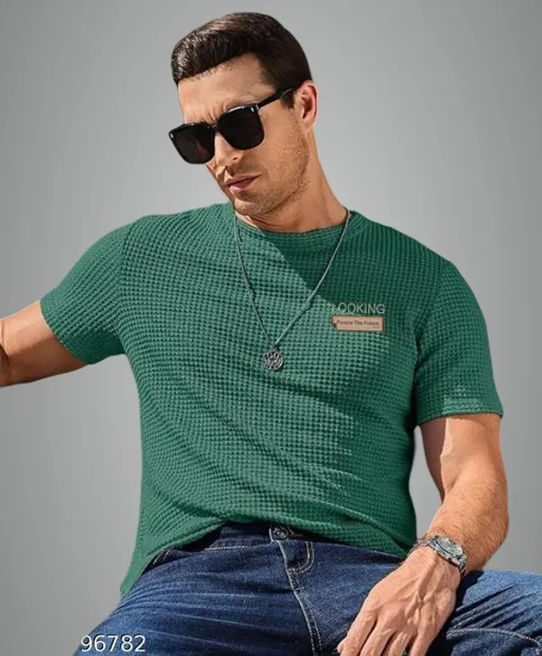 Green_Cotton_Blend_Premium_T_Shirt_For_Men