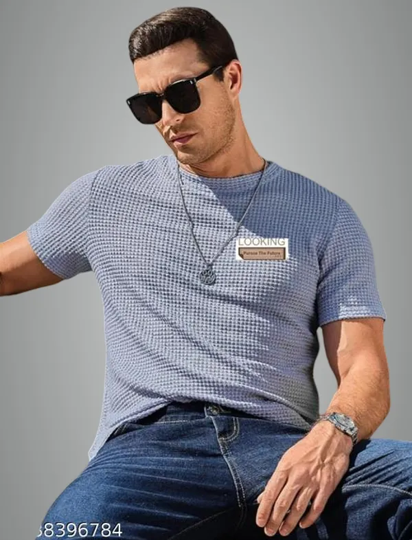 Sky_Blue_Cotton_Blend_Premium_T_Shirt_For_Men