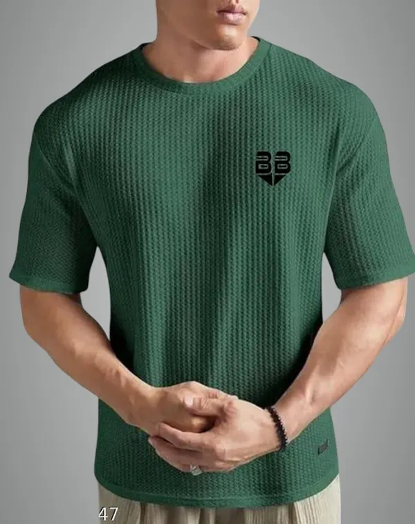Green_Cotton_Blend_Premium_T_Shirt_For_Men