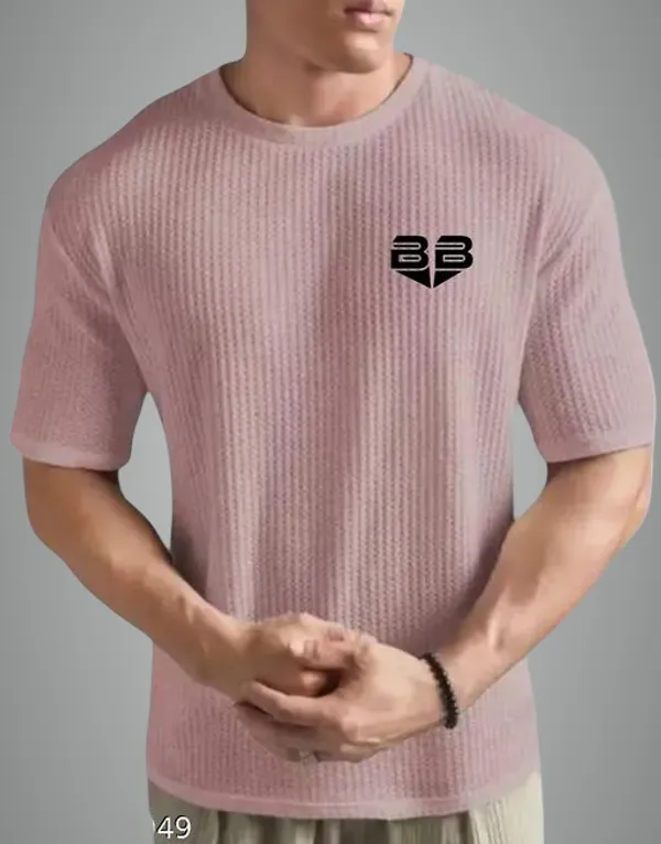 Peach_Cotton_Blend_Premium_T_Shirt_For_Men