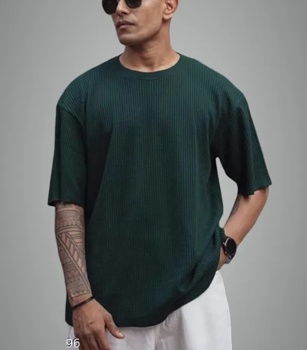 Green_Cotton_Blend_Premium_T_Shirt_For_Men