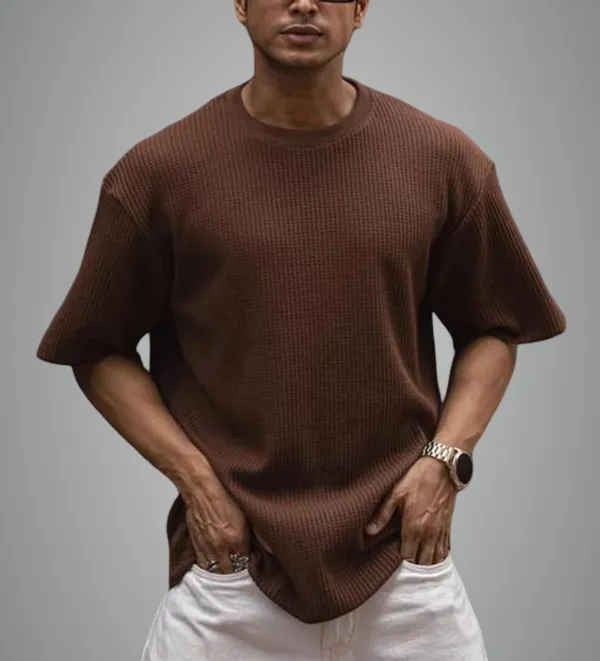 Brown_Cotton_Blend_Premium_T_Shirt_For_Men