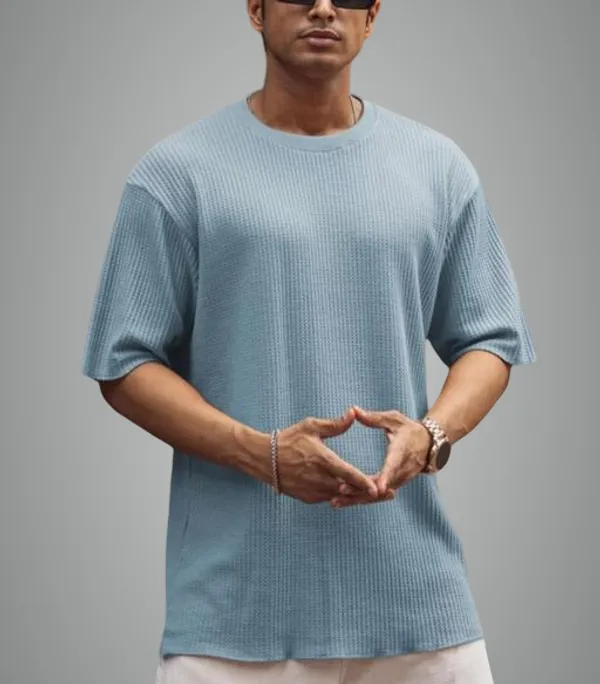 Sky_Blue_Cotton_Blend_Premium_T_Shirt_For_Men