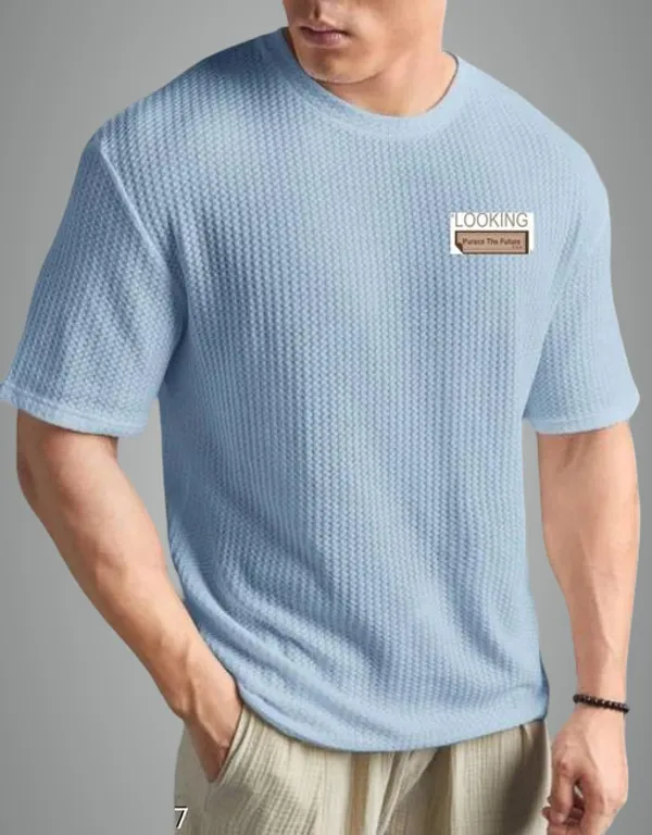 Sky_Blue_Cotton_Blend_Premium_T_Shirt_For_Men