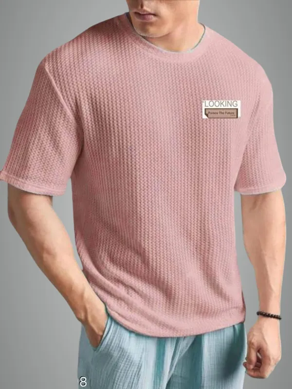 Peach_Cotton_Blend_Premium_T_Shirt_For_Men