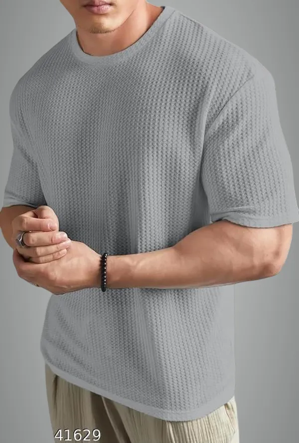 Grey_Cotton_Blend_Premium_T_Shirt_For_Men
