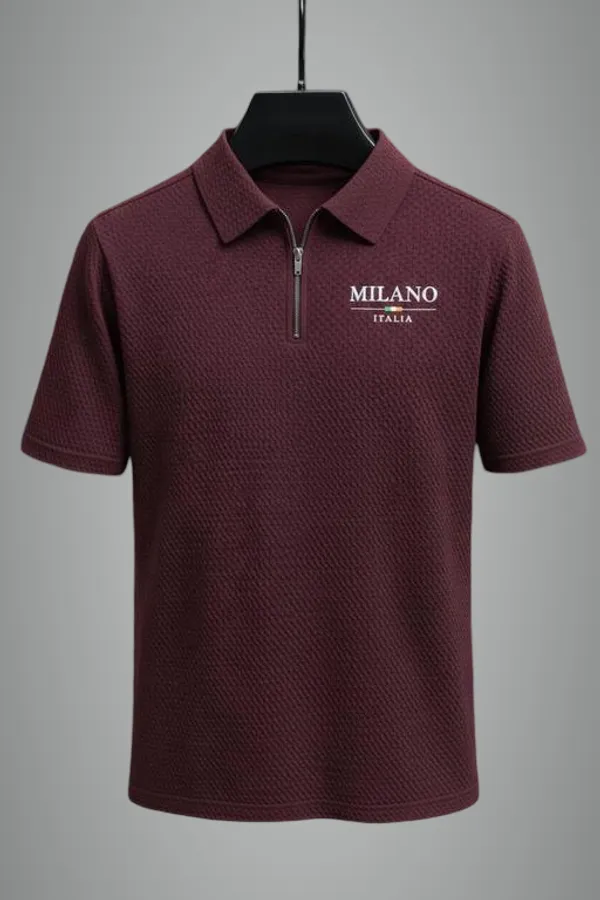 Maroon_Cotton_Blend_Premium_T_Shirt_For_Men