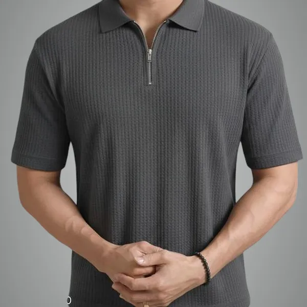 Grey_Cotton_Blend_Premium_T_Shirt_For_Men