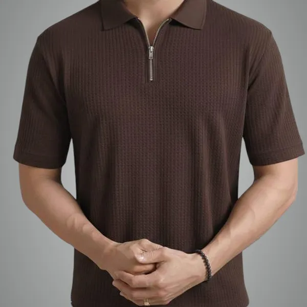 Coffee_Brown_Cotton_Blend_Premium_T_Shirt_For_Men
