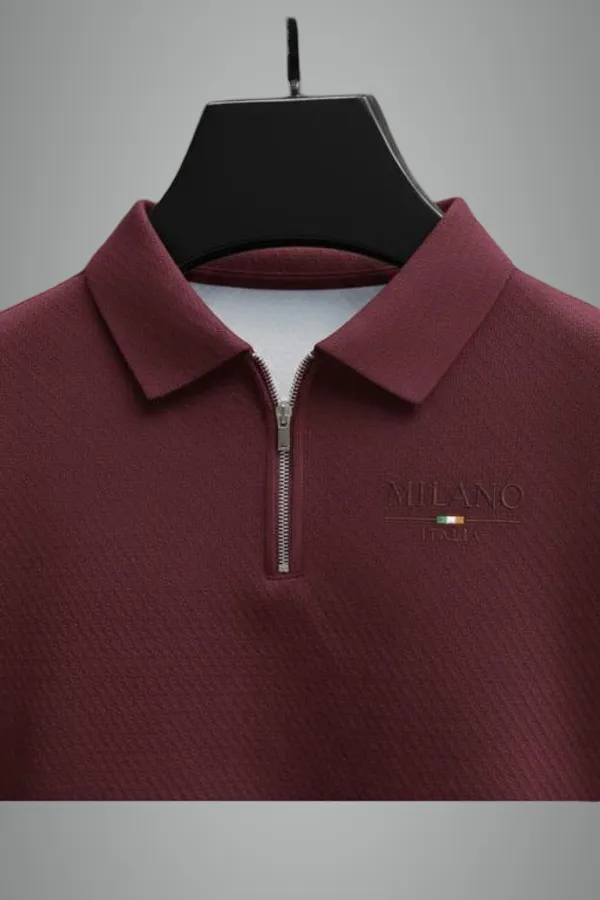 Maroon_Cotton_Blend_Premium_T_Shirt_For_Men