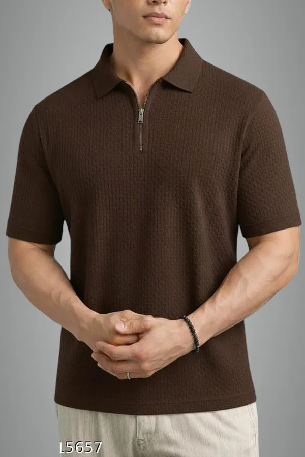 Brown_Cotton_Blend_Premium_T_Shirt_For_Men