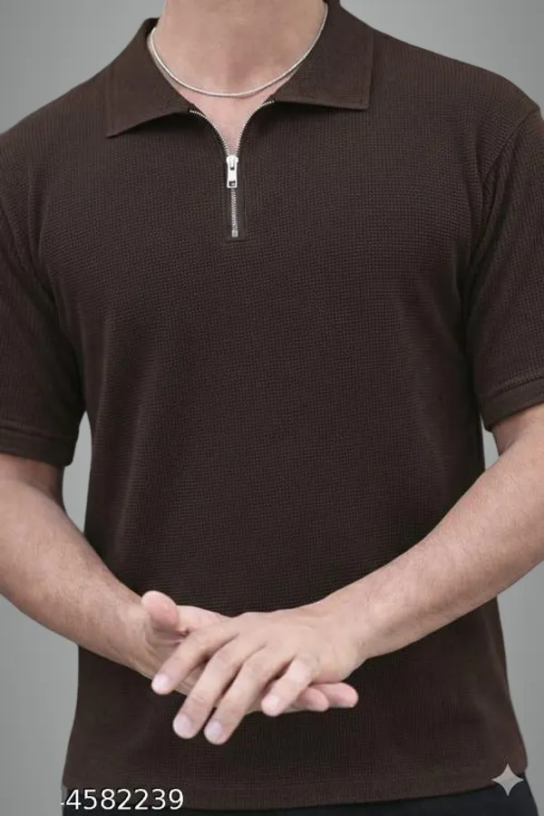 Brown_Cotton_Blend_Premium_T_Shirt_For_Men