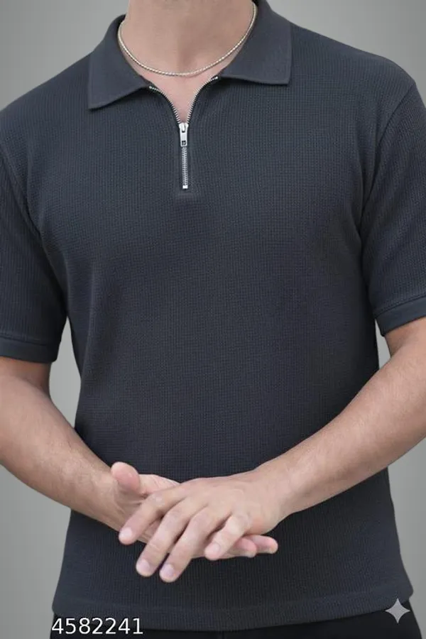 Grey_Cotton_Blend_Premium_T_Shirt_For_Men