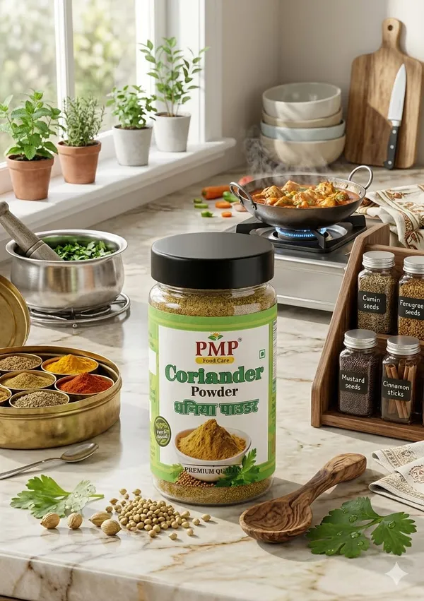 PMP_Foodcare_Coriander_Powder_Ground_Dhania_Premium_Quality_Spice_for_Cooking_-100_Gm_Pack_Of_2