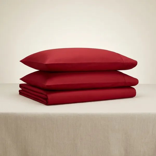 Burgundy_100%_Egyptian_Cotton_Solid_Premium_Flat_Sheet,_Pillowcase_Pack_Of_3